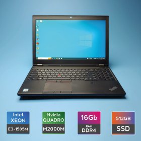 Ноутбук Lenovo ThinkPad P50 (Xeon E3-1505M v5/RAM 16GB DDR4/SSD 512GB/Quadro M2000M) Б/В (7165)