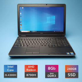 Ноутбук Dell Latitude E6540 (i5-4300M/RAM 8GB DDR3/SSD 240GB/Radeon HD 8790M) Б/В (7157(2))