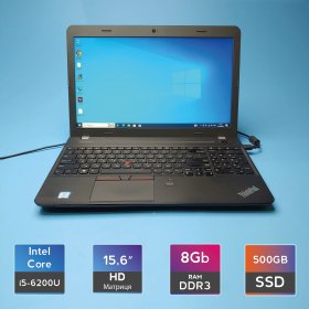 Ноутбук Lenovo ThinkPad E560 (i5-6200U/RAM 8GB DDR3/SSD 500GB) Б/В (7154(2)) Ноутбук Lenovo ThinkPad E560 (i5-6200U/RAM 8GB DDR3/SSD 500GB) Б/В (7154(2))