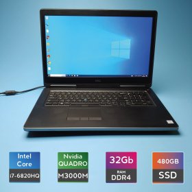 Ноутбук Dell Precision 7710 (i7-6820HQ/RAM 32GB DDR4/SSD 480GB/Quadro M3000M) Б/В (7011(17)) Ноутбук Dell Precision 7710 (i7-6820HQ/RAM 32GB DDR4/SSD 480GB/Quadro M3000M) Б/В (7011(17))