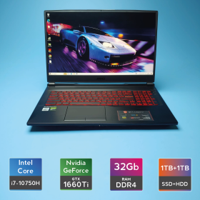 Ноутбук MSI GL75 Leopard 10SDR (i7-10750H/RAM 32GB DDR4/SSD 1TB + HDD 1TB/GTX 1660 Ti) Б/В (7277) Ноутбук MSI GL75 Leopard 10SDR (i7-10750H/RAM 32GB DDR4/SSD 1TB + HDD 1TB/GTX 1660 Ti) Б/В (7277)
