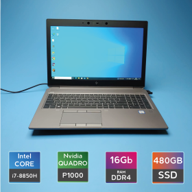Ноутбук HP ZBook 15 G5 (i7-8850H/RAM 16GB DDR4/SSD 480GB/Quadro P1000) Б/В (5858)