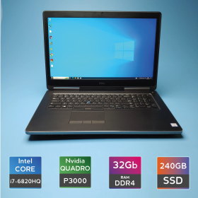 Ноутбук Dell Precision 7720 (i7-6820HQ/RAM 32GB DDR4/SSD 240GB/Quadro P3000) Б/В (7287(2)) Ноутбук Dell Precision 7720 (i7-6820HQ/RAM 32GB DDR4/SSD 240GB/Quadro P3000) Б/В (7287(2))
