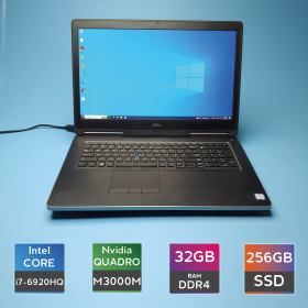 Ноутбук Dell Precision 7710 (i7-6920HQ/RAM 32GB DDR4/SSD 256GB/Quadro M3000M Б/В (7266) Ноутбук Dell Precision 7710 (i7-6920HQ/RAM 32GB DDR4/SSD 256GB/Quadro M3000M Б/В (7266)