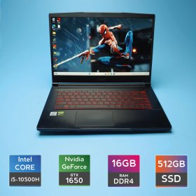 Ноутбук MSI GF63 Thin 10SC (i5-10500H/RAM 16GB DDR4/SSD 512GB/GTX 1650 Max-Q) Б/В (7372) Ноутбук MSI GF63 Thin 10SC (i5-10500H/RAM 16GB DDR4/SSD 512GB/GTX 1650 Max-Q) Б/В (7372)