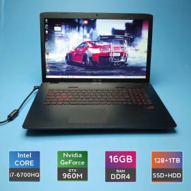 Ноутбук Asus ROG GL752VW (i7-6700HQ/RAM 16GB DDR4/SSD 128GB + HDD 1TB/GTX 960M) Б/В (7404)