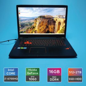 Ноутбук Asus ROG GL702VM (RAM 16GB DDR4/SSD 512GB + HDD 2TB/GTX 1060) Б/В (7455)